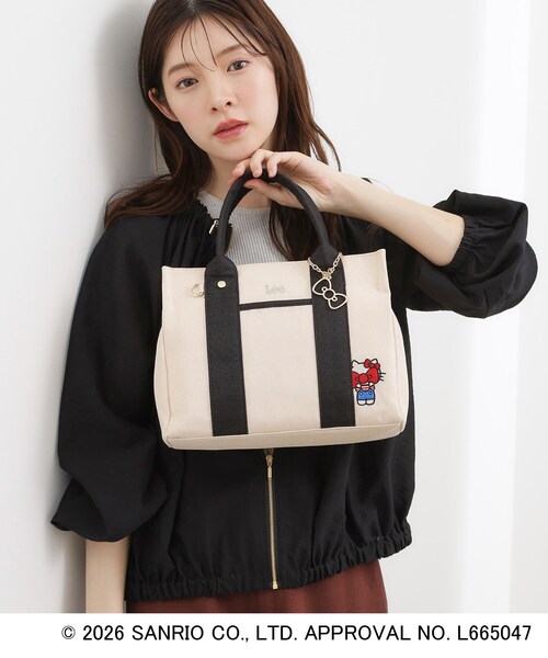 トートバッグ 「ハローキティ」Leeスクエア2WAYトート レディース 