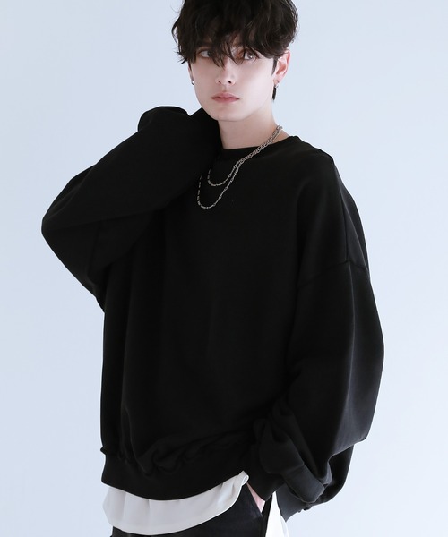 「LILL」 スウェットカットソー X-LARGE チャコール メンズ_画像3