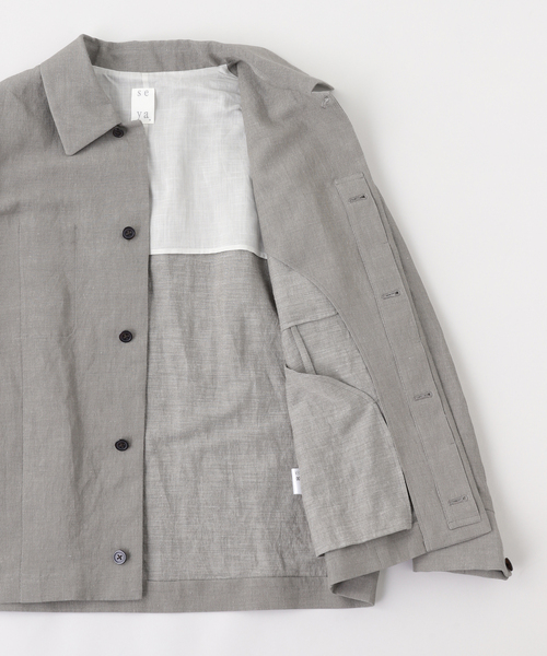 コート ジャケット SEYA.(セヤ) LAO BLOUSON/KERSEY CHAMBRAY LINEN メンズ レディースの画像