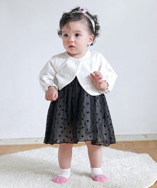 「combimini」 「KIDS」ノースリーブワンピース - オフホワイト キッズ_画像5