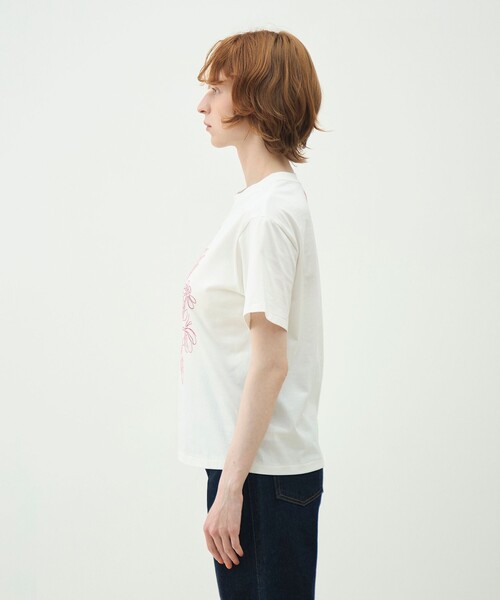 MACPHEE（マカフィー） uvカット tシャツ 半袖 ボタニカルエンブロイ