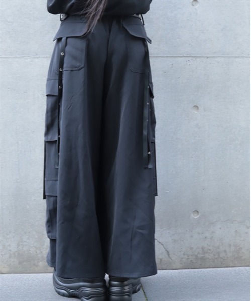 REZEN カーゴパンツ REZEN（リゼン） パンツ 彼岸花ジップカーゴ袴パンツ メンズ