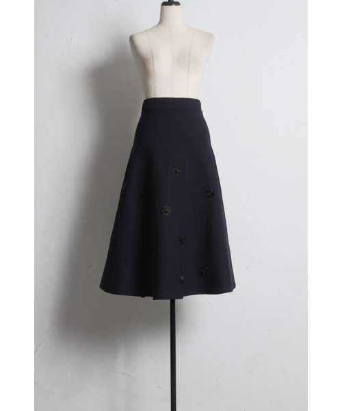 「tocco closet」 フレアスカート M ネイビー レディース_画像3