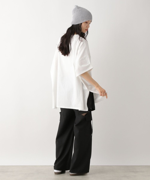 「Heather」 半袖Tシャツ FREE チャコールグレー レディース_画像9