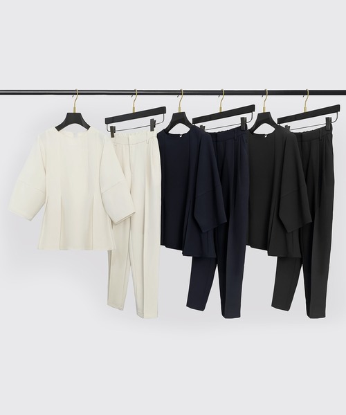 「DRESS PLUS」 セットアップ XX-LARGE ネイビー レディース_画像2