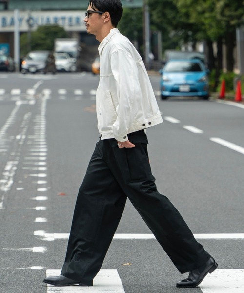 「FCTY.」 カーゴパンツ LARGE アイボリー メンズ_画像3