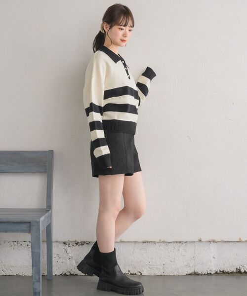 「RETRO GIRL」 ショートパンツ FREE ブラック レディース_画像2