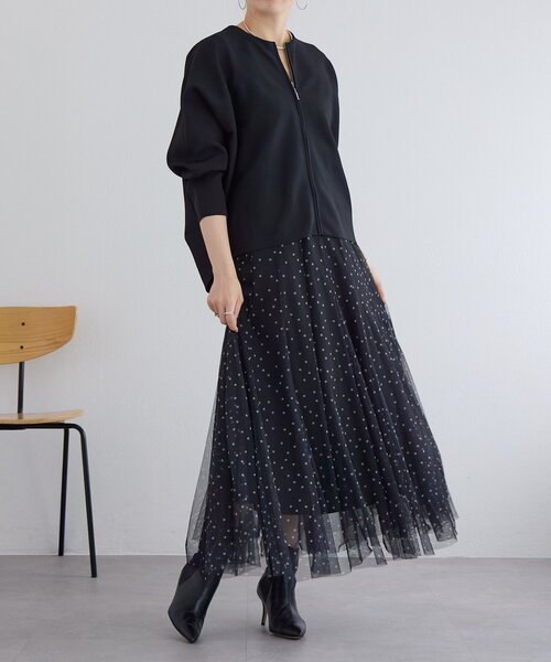 BEARDSLEY（ビアズリー） ロング スカート ドットチュールロング