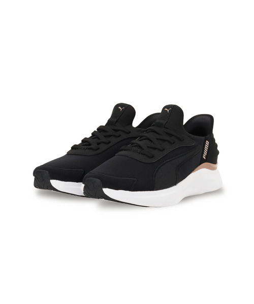 「PUMA」 ローカットスニーカー 23.5cm ブラック×ゴールド レディース_画像7