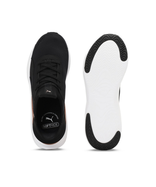 「PUMA」 ローカットスニーカー 23.5cm ブラック×ゴールド レディース_画像9