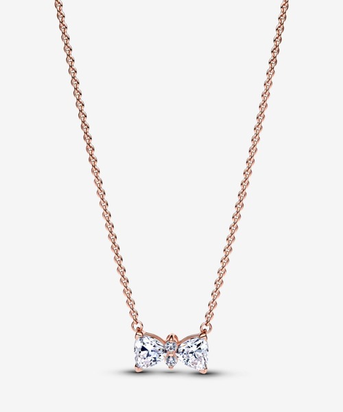 PANDORA ネックレス リボン PANDORA（パンドラ） ネックレス スパークリング リボン ネックレス