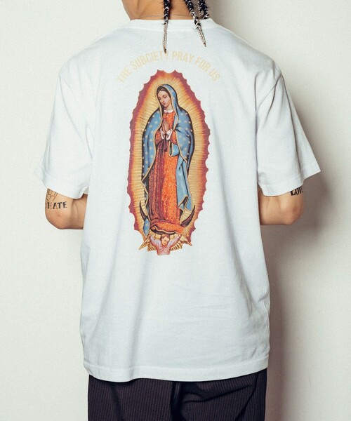 「Subciety」 半袖Tシャツ LARGE ホワイト メンズ_画像7