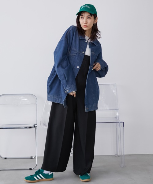 「Auntie Rosa Holiday」 デニムジャケット FREE ブルー レディース_画像9