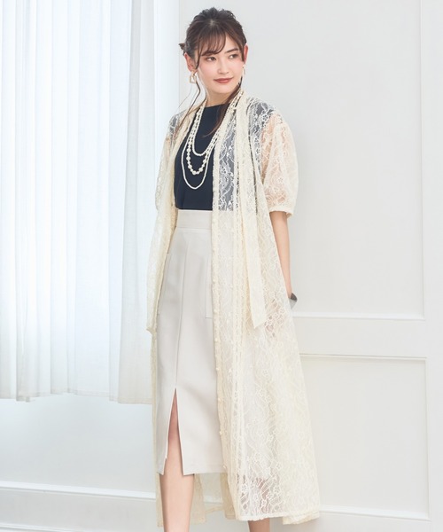 DRESS+ ワンピース パーティードレス 総レース 結婚式