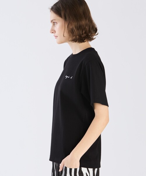 agnes b.（アニエスベー） tシャツ 半袖 ミニロゴ コットン 半袖 T