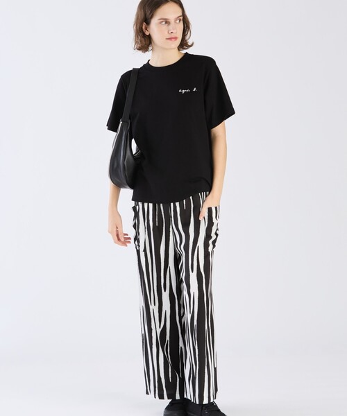 agnes b.（アニエスベー） tシャツ 半袖 ミニロゴ コットン 半袖 T