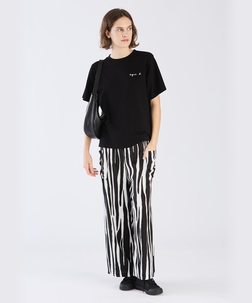 agnes b.（アニエスベー） tシャツ 半袖 ミニロゴ コットン 半袖 T