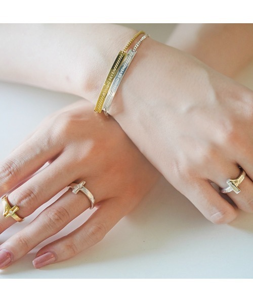STUDIO SEVEN ネックレス Metal Plate Logo Bracelet GLD「STUDIOSEVEN 