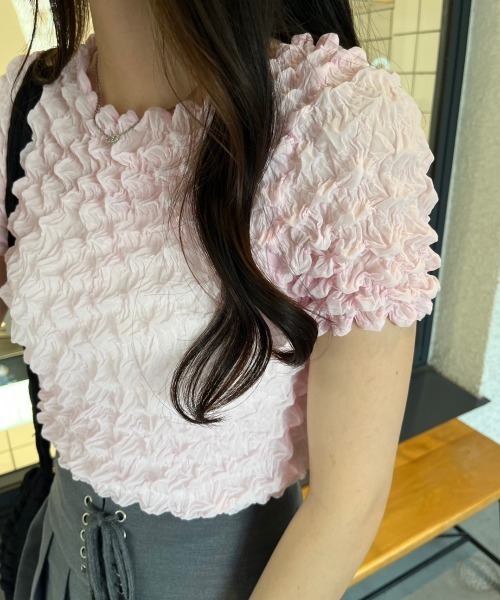 tシャツ ポコポコシアーカットソー/洗える レディース nemne tシャツ ぽこぽこシアーTシャツ レディース : ZOZOTOWN