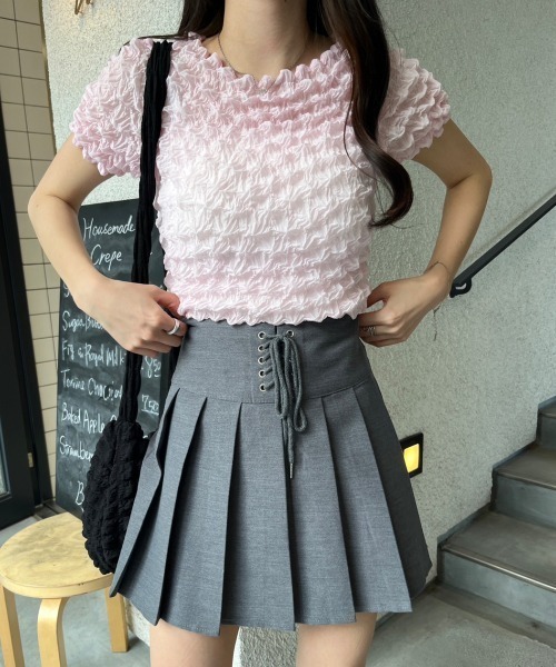 tシャツ ポコポコシアーカットソー/洗える レディース nemne tシャツ ぽこぽこシアーTシャツ レディース : ZOZOTOWN