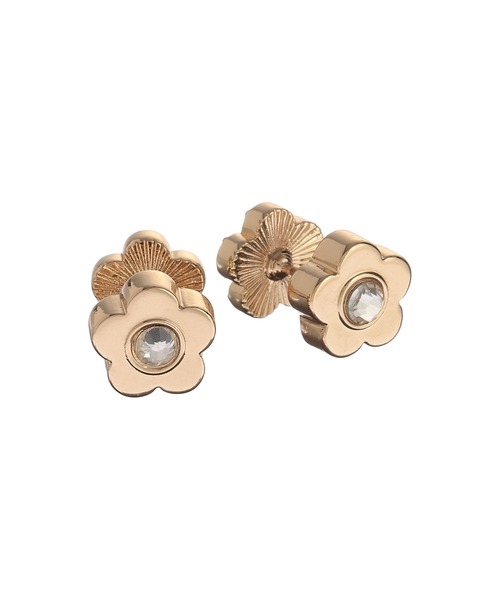 2-5日着 MARY QUANT デイジーインフレーム ビジュー ピアス すぐ届く*マリークワント*ラメエポビジューデイジーピアス (MARY