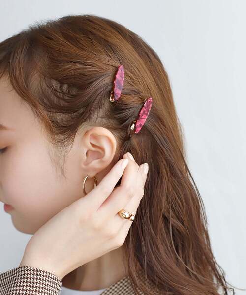 ANEMONE（アネモネ） ヘアクリップ マーブルカラーヘアクリップ「2本