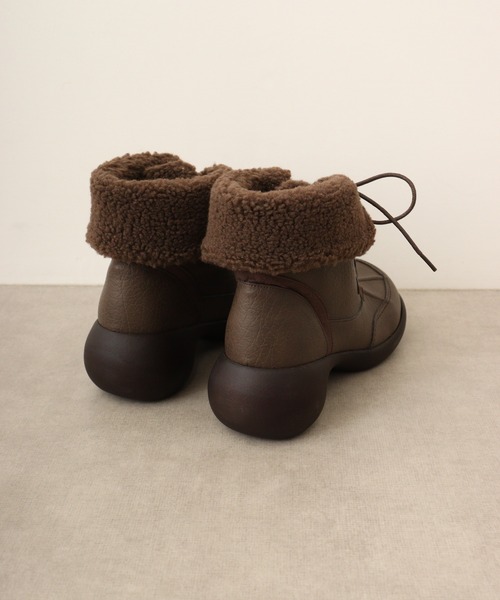 Re:getA（リゲッタ） ブーツ サイドジップ付きレースアップミドル