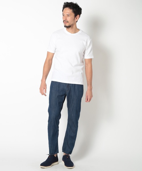 リンクスジャカードシルケットカットソー MEN'S BIGI tシャツ リンクスジャカードシルケットカットソー