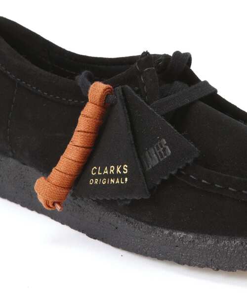 Clarks（クラークス） デッキシューズ モカシン WALLABEE BLACK SUEDE