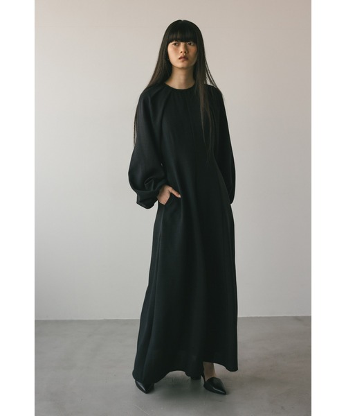 スクエアースリーブバックオープンワンピース STYLEMIXER ワンピース スリーブレイヤーバックオープン