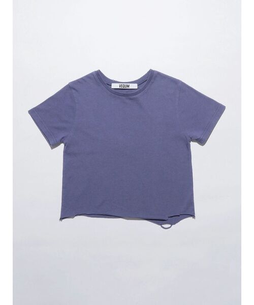 VEQUM tシャツ 「VEQUM」CROPPED DAMAGE T/S レディース