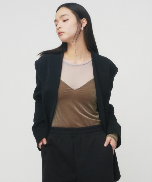 THINGS THAT MATTER ブラックジャケット THINGS THAT MATTER（シングス ザット マター） ジャケット ノーカラー