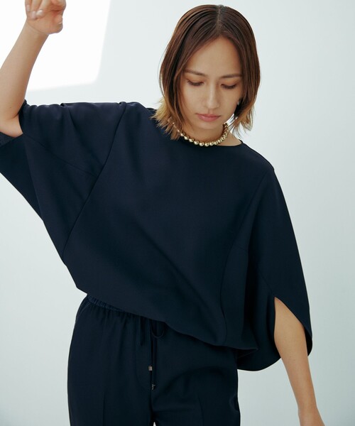 ICB ブラウス シャツ FluidBackSatin ドルマンスリーブブラウス