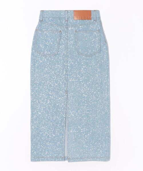 MSGM（エムエスジーエム） デニムスカート DRIPPING SILVER デニム