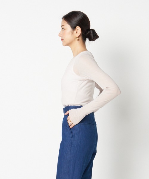 HELIOPOLE tシャツ 「smooth skin series」SHEER RIB JERSEY