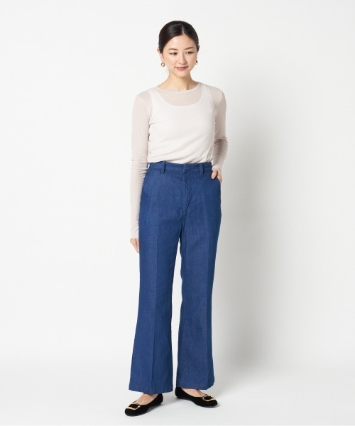 tシャツ 「smooth skin series」SHEER RIB JERSEY TURTLE レディース HELIOPOLE tシャツ 「smooth skin series」SHEER RIB JERSEY