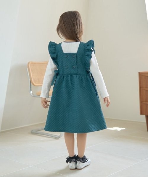 親子ワンピース　エプロンフリルワンピース 楽天市場】子供用 エプロンワンピース フリルエプロン 前掛け