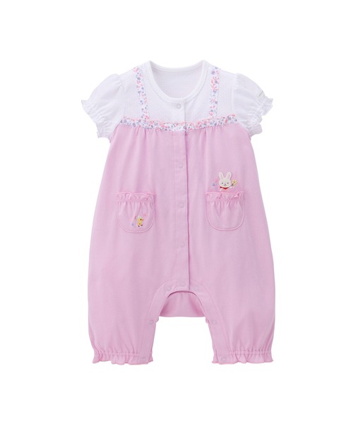 ミキハウス mikihouse ピンク サロペット ロンパース Lサイズ WEB限定】 ミキハウス mikihouse ロゴロンパース 《F(80cm-90cm