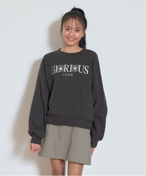 あさぴょん☆新品 ラブトキシック☆裏起毛フラワーロゴプルオーバー 160 LOVETOXIC トレーナー 裏起毛 「GOODPRICE」裏起毛フラワーロゴプル