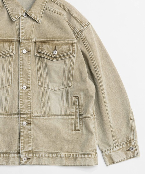 新品未使用タグ付maison de dolce デニムジャケット Maison Margiela｜ノーカラーウォッシュドデニムジャケット