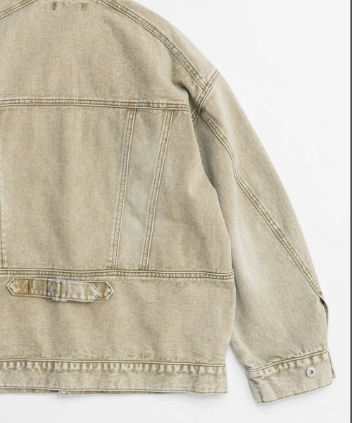 MSGM デニムジャケット Gジャン ダメージ オーバーサイズ MAISON SPECIAL デニムジャケット gジャン Oversize Colored