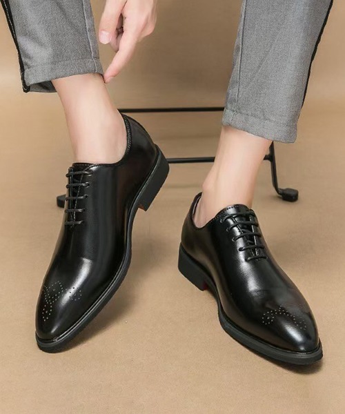 FLORSHEIM ビジネスシューズ ストレートチップ 7 1/2 ブラック ビジネスシューズ メンズ レース ストレートチップ カップ