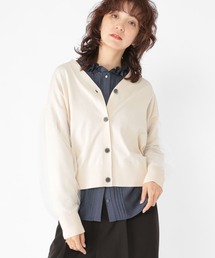 【美品】ビアズリー リネン ラミー 2way フリル スタンドカラー ブラウス 美品】ビアズリー リネン ラミー 2way フリル スタンドカラー