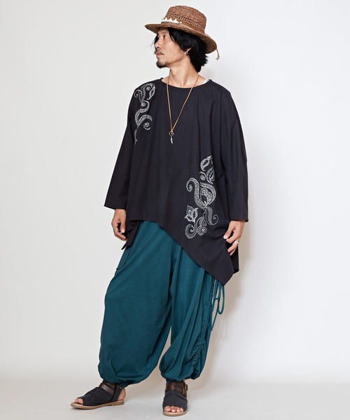 チャイハネ（CAYHANE） 「チャイハネ」メンヘンディ刺繍変形MEN'S