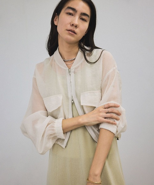 GWSALE☆SALON adam et rope'⭐︎シアークロップドブルゾン 楽天市場】[24SS]シアークロップドブルゾン【洗える】 SALON
