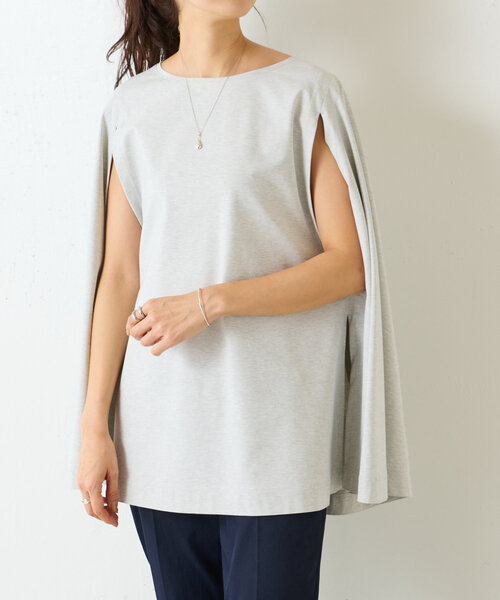 tシャツ ケープポンチプルオーバー レディース