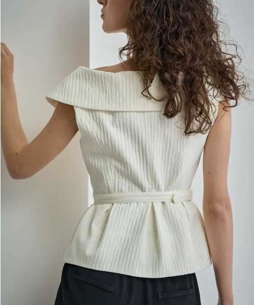 ERADIE（エラディエ） オフショルダーワイドカラー Off-shoulder wide collar TOP オフショルワイドカラーTOP