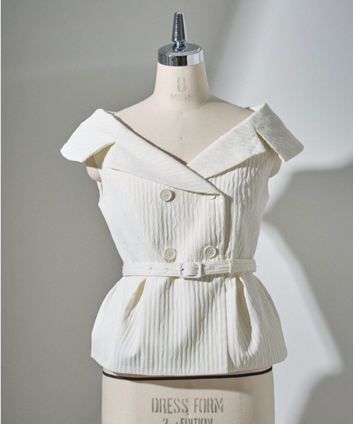 ERADIE（エラディエ） オフショルダーワイドカラー ERADIE ブラウス シャツ Off-shoulder wide collar TOP