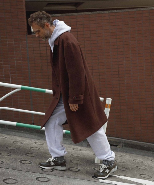 WILD LIFE TAILOR Adam et Rope' ステンカラーコート L ブラウン