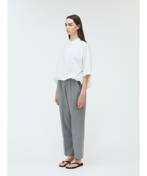 mizuiro ind◆長袖ブラウス/--/コットン/NVY/無地/バルーンシャツ mizuiroind ブラウス シャツ mizuiro ind ハーフスリーブ